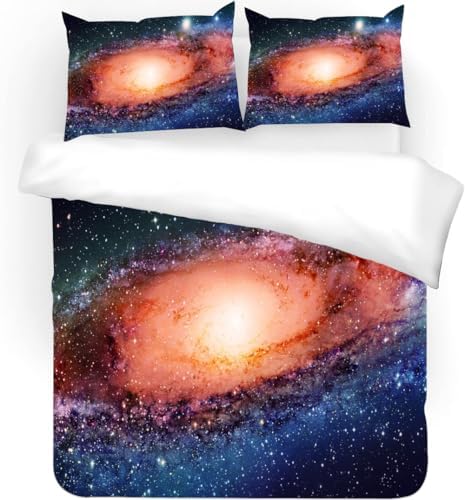 GIPNIAU Kids Duvet Cover Set Cosmic Vortex California King 3 Piece
