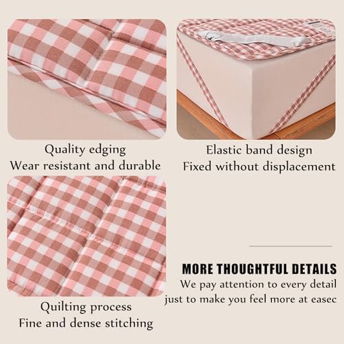LDLCYCN Queen Mattress Protector with Elastic Straps and Foldable Design