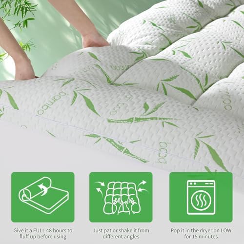 LIANLAM Cooling Mattress Topper Full Size 2In Thick