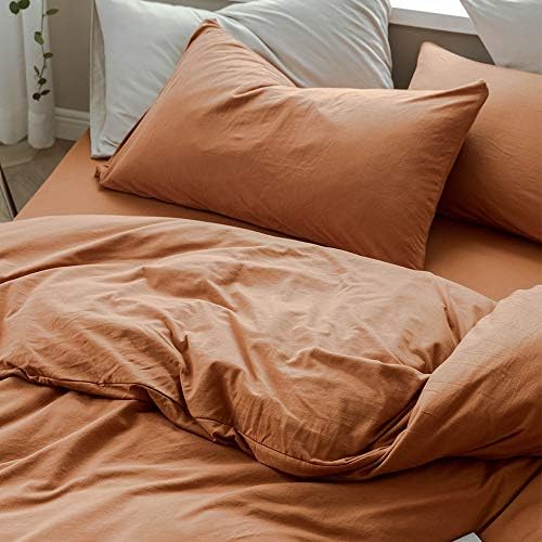 MKXI Pumpkin Twin Duvet Cover Set Zipper Closure