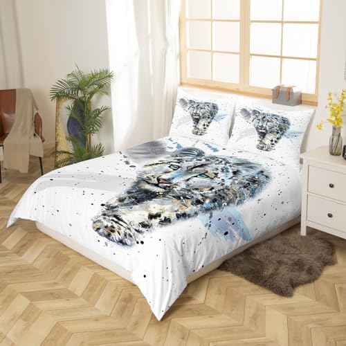 Feelyou 3D Leopard Duvet Cover Set Twin Size
