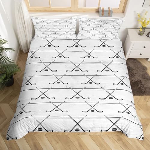 Manfei Hockey Duvet Cover Set Queen Size 1
