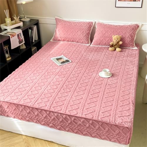 BYHIP Flannel Velvet Bed Sheet with Deep Pocket