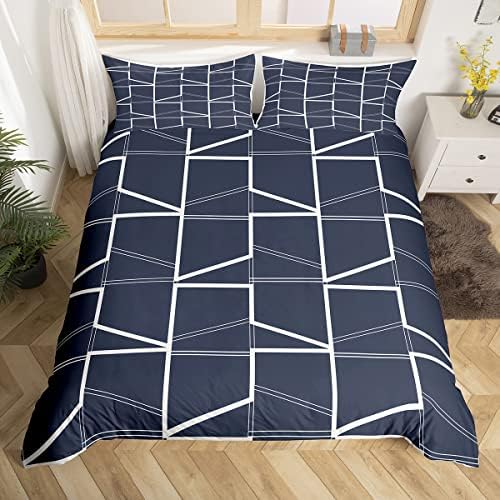 Erosebridal Navy Blue Duvet Cover Set Twin Size