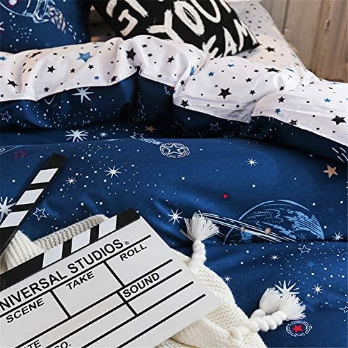 Chanyuan Star Galaxy Duvet Cover Twin Size Reversible Bedding Set