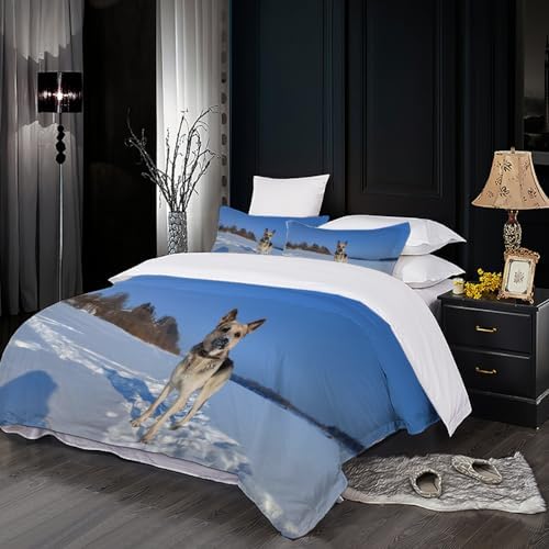California King Kids Duvet Cover Set with Zipper Pillow Cases
