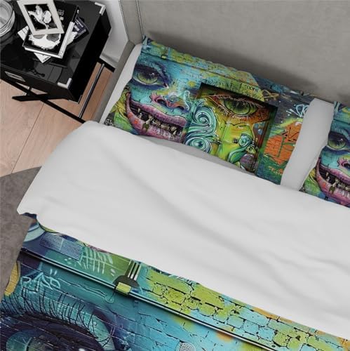 HOBBOY Kids Duvet Cover Set Psychedelic Graffiti