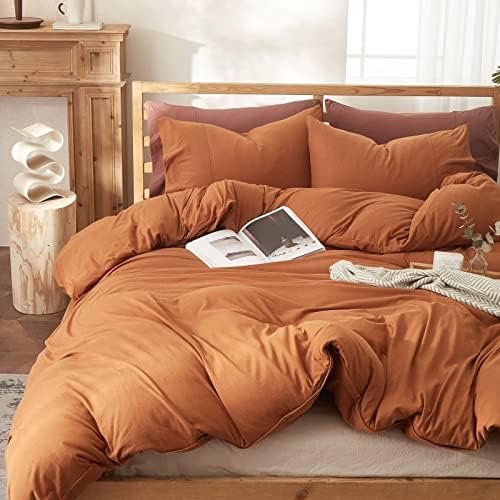 MKXI Pumpkin Twin Duvet Cover Set Zipper Closure