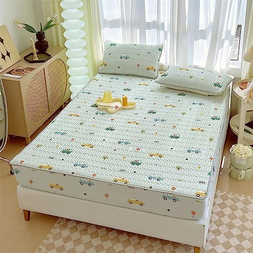 FCLDESHOP 180x200cm Thick Latex Mattress Topper with Pillowcase