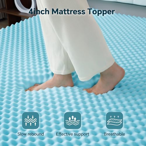GEMBED 4 Inch Memory Foam Mattress Topper Full Size
