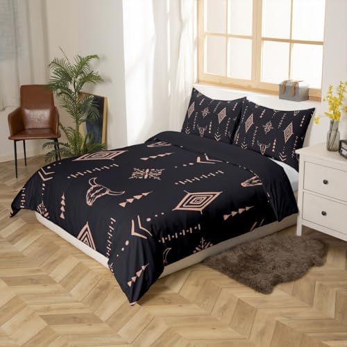 Bull Skull Duvet Cover Set King Size 1
