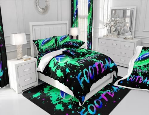 Feelyou 3D Football Duvet Cover Set King Size 1
