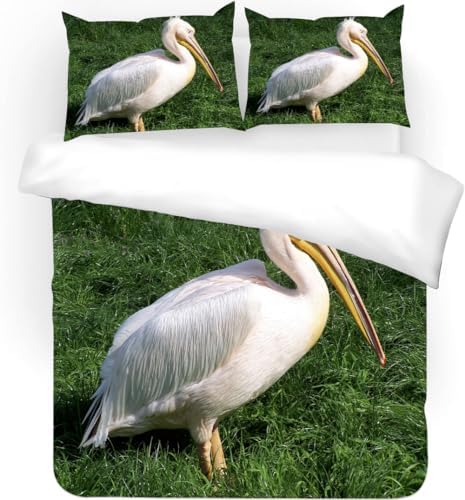 White Pelican Duvet Cover Set 3 Piece California King 1