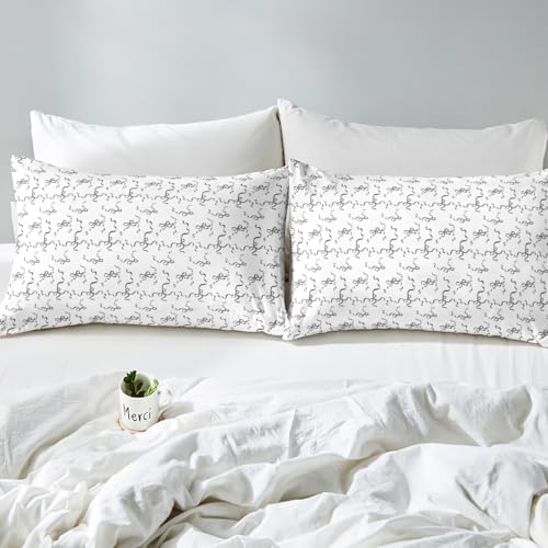 Manfei Bow Knot Duvet Cover Set King Size