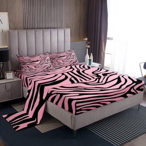 Feelyou Leopard Print Bed Sheet Set for Kids