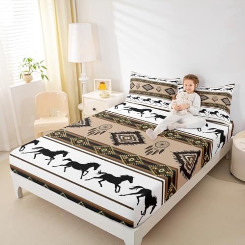 Castle Fairy Aztec Tribal Full Size Sheet Set with 2 Pillowcases