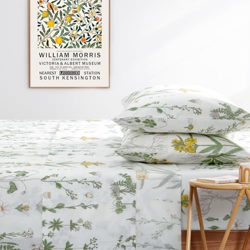 Wake In Cloud Floral Bed Sheet Set Twin Size 1