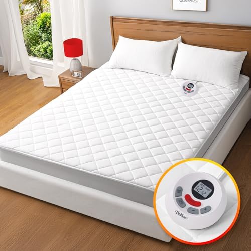 Valthie Heated Mattress Pad Twin Size 39x75 White