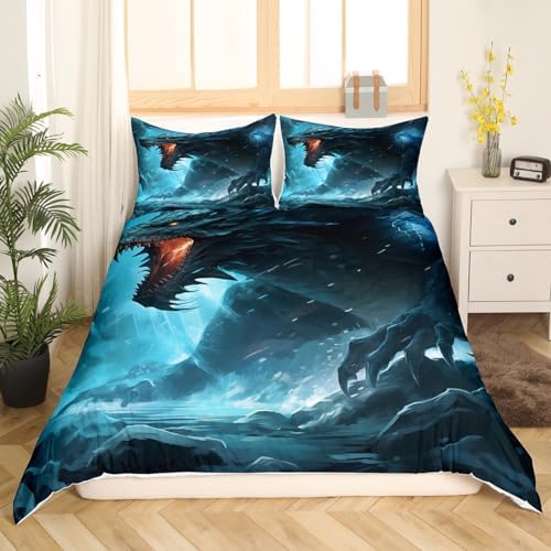Feelyou Monster Duvet Cover Set - 3D Animal Print for Kids