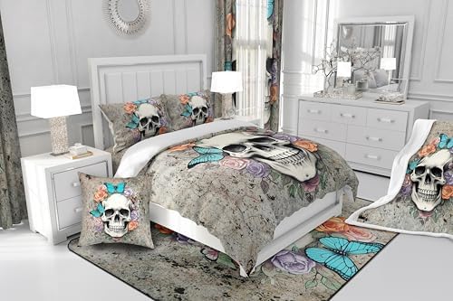 Feelyou Kids Duvet Cover Set Twin Size Butterfly Print