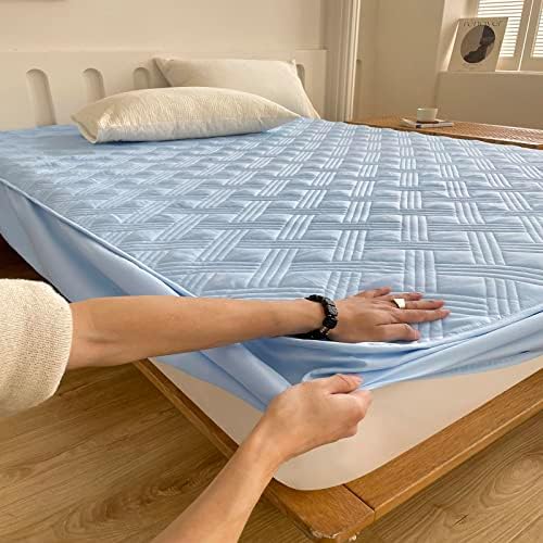 ZIQINPSQ Breathable Soft Mattress Pad with Deep Pocket and Non-Slip Design