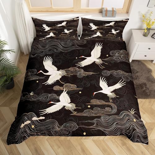 Feelyou Kids Japanese Crane Duvet Cover Set King Size 1