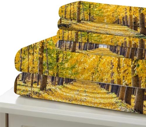 Autumn Landscape California King Duvet Cover Set with Zipper