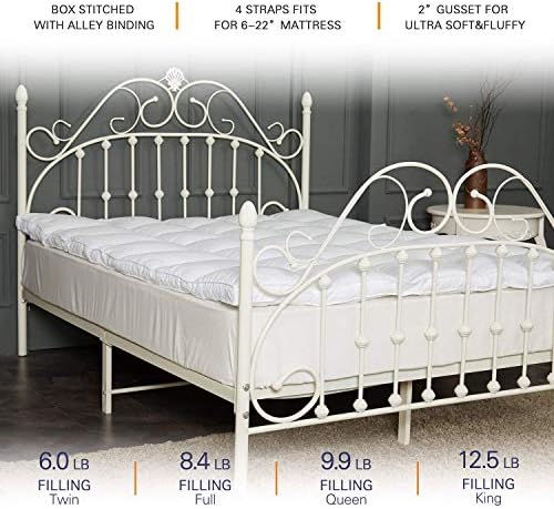 SUFUEE King Mattress Topper 2 Inch Thick Fluffy Comfort Pad