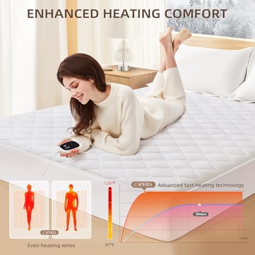 Caperia Heated Mattress Pad Multizone Body Feet Warmer