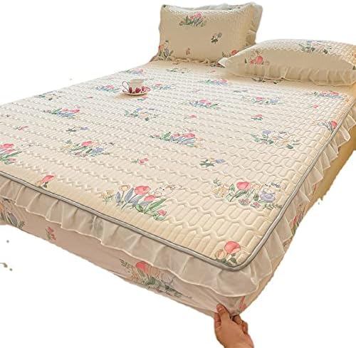 FCLDESHOP Cooling Latex Bed Sheet Set 180x200cm 3pcs with Pillowcases