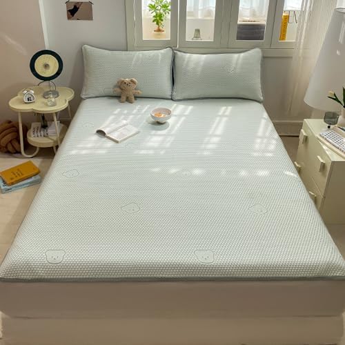 LDLCYCN Cooling Mattress Protector Pad 120x200cm 2pcs Queen Size