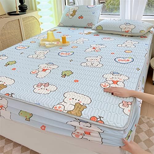 FCLDESHOP 180x200cm Thick Latex Mattress Topper with Pillowcase