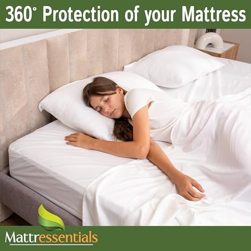 Mattress Essentials Zippered Mattress Encasement - Waterproof Bed Bug Cover
