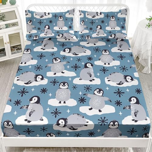 Smell Sunshine Cute Penguin Sheet Set 4Pcs for Kids