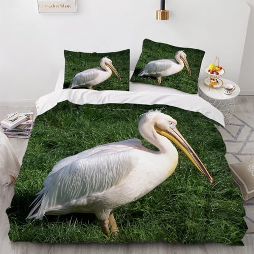 White Pelican Duvet Cover Set 3 Piece California King 1