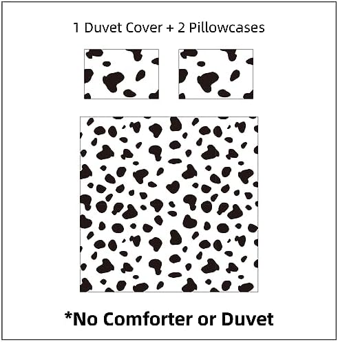 Vicimi Cow Print Duvet Cover Set Twin 3pcs