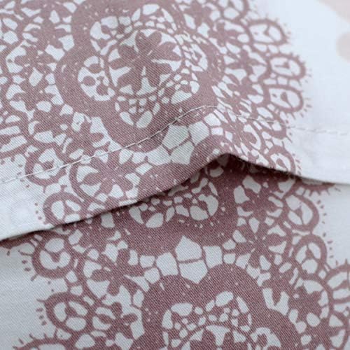 FADFAY Pink Rose Floral Duvet Cover Set