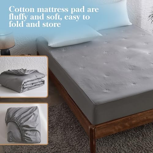 SimpleOpulence Dark Grey Mattress Pad Protector