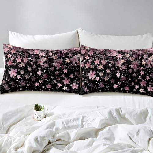 Feelyou Cherry Blossoms Duvet Cover Set King Size