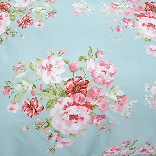 FADFAY Farmhouse Shabby Pink Floral Bedding Set 4-Piece California King
