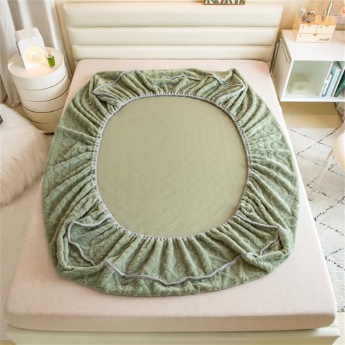 BYHIP Velvet Fitted Sheet Mattress Protector with Deep Pocket