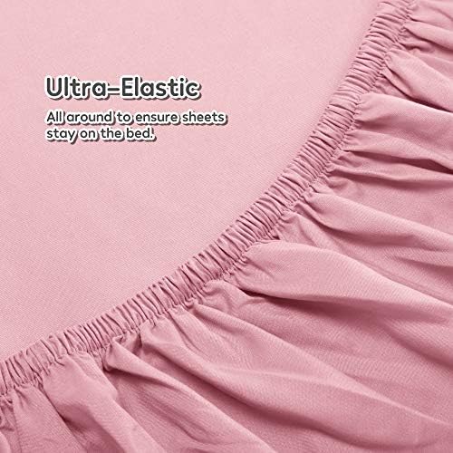 SLEEP ZONE Kids Twin Sheet Set - Ballet Pink 3-Piece