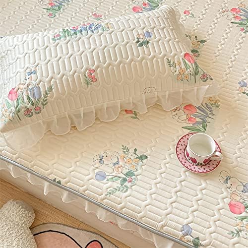 FCLDESHOP Cooling Latex Bed Sheet Set 180x200cm 3pcs with Pillowcases