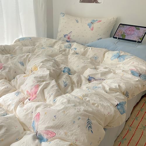 Nayoroom Butterfly Duvet Cover Set 3 Pieces Queen Size 1