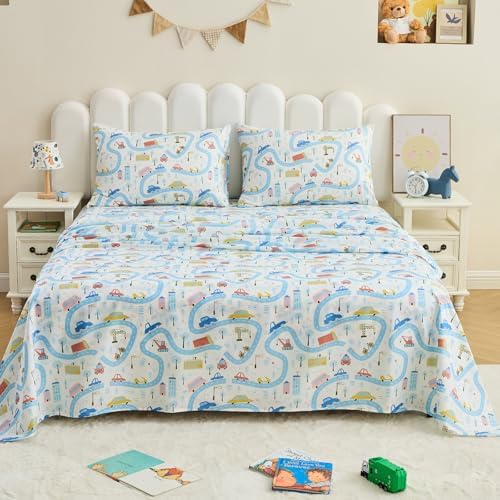 Gogreen Kids Bed Sheet Set Full Size 4PCS Microfiber 1