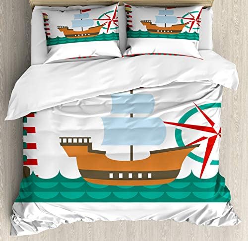 Ambesonne Ahoy Boys Duvet Cover Set