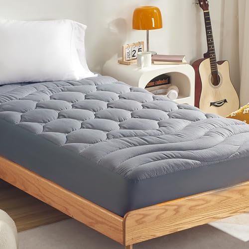 Sonive Grey Mattress Pad with 3-Zone Support
