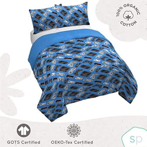 Saturday Park Gamer Duvet Set - FullQueen 3pc Organic Cotton