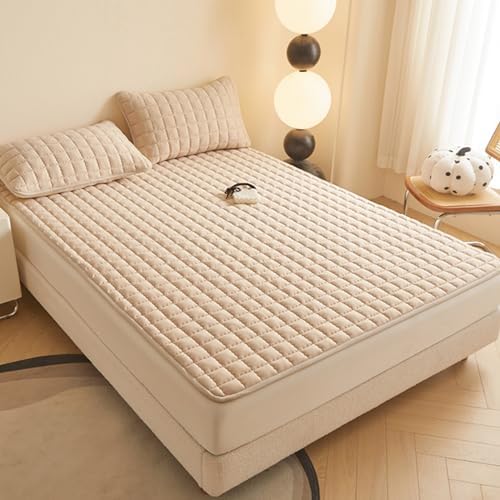 LDLCYCN Thin Mattress Protector with Elastic Bands