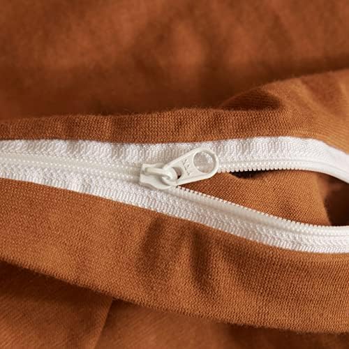 MKXI Pumpkin Twin Duvet Cover Set Zipper Closure